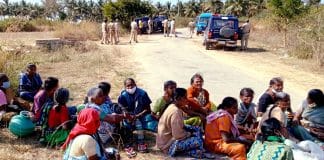 ಕಲ್ಲು ಗಣಿಗಾರಿಕೆಗೆ ವಿರೋಧ : ಪ್ರತಿಭಟನಾಕಾರರಿಗೆ ಪೊಲೀಸ್ ಏಟು